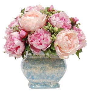 Jane Seymour Botanicals Peony Centerpiece in Decorative Vase JSBT1525